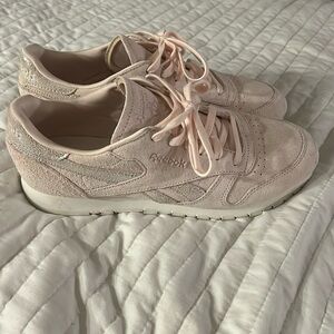 Reebok Classic Leather Pink Shimmer Women's Sneakers Size 10